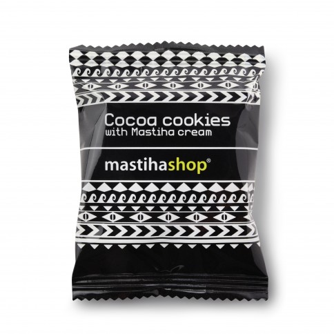 Cacao cookies with mastiha cream 25g MASTIHA SHOP, down view