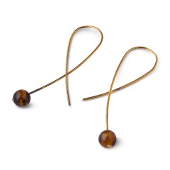 Boucles d'oreilles Stoned Loop - Tiger Eye A FUTURE PERFECT, vue de haut