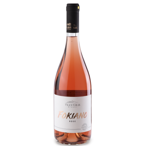 Fokiano Rosé, vin rosé bio IGP d'Ikaria 750ml TSANTIRIS, vu de face