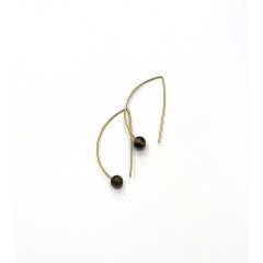 Boucles d'oreilles Stoned Half - Tiger Eye A FUTURE PERFECT, vue de haut