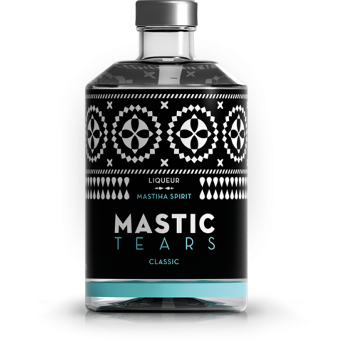 Mastic Tears, λικέρ μαστίχας EVA DISTILLERY, μπροστινή όψη