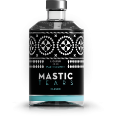 Mastic Tears, λικέρ μαστίχας EVA DISTILLERY, μπροστινή όψη