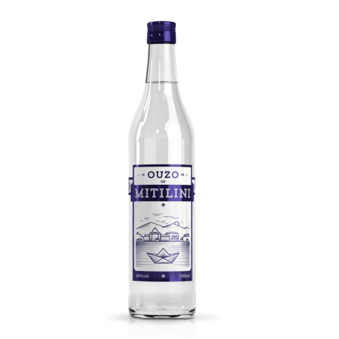 Ouzo Mitilini 700Ml EVA DISTILLERY, vu de face