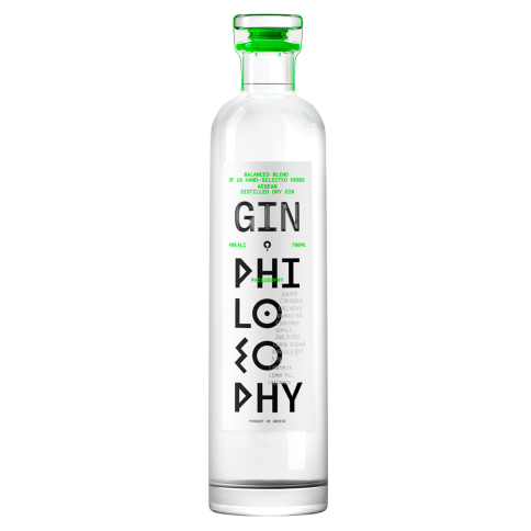 Philosophy Gin, τζιν από τη Λέσβο 700ml EVA DISTILLERY, μπροστινή όψη