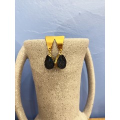 Earrings "Lefkada" S gold plated POUPADOU, front view