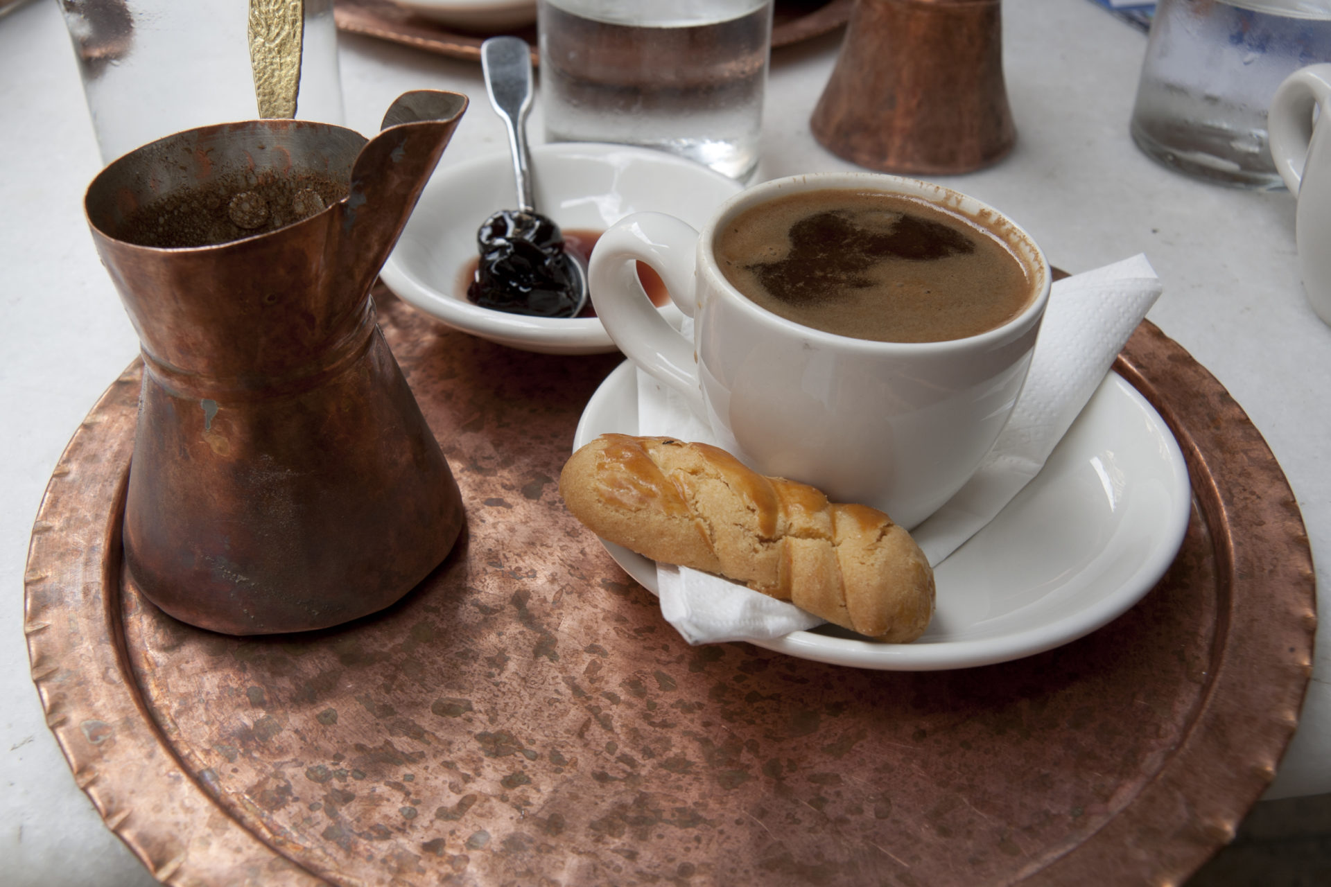 Greek coffee, a popular drink in Greece - Poupadou
