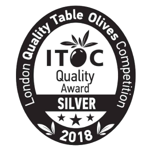 Silver medal London International Table Olives Competition 2018